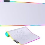 RGB Mousepad Led Mouse Pad, Large Mouse Pad,Led and Big Mouse mat(White)