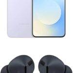 Samsung Galaxy S25 FE 128GB Unlocked AI Smartphone, Icyblue w/ Galaxy Buds 3 FE True Wireless Bluetooth Earbuds, Black