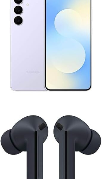 Samsung Galaxy S25 FE 128GB Unlocked AI Smartphone, Icyblue w/ Galaxy Buds 3 FE True Wireless Bluetooth Earbuds, Black