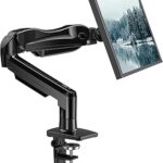 HUANUO FlowLift™ Single Monitor Mount, 13 to 32 Inch Monitor Arm, Adjustable Monitor Stand, Vesa Mount with Clamp and Grommet Base - Fits 4.4 to 19.8lbs LCD Computer Monitors