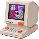 Divoom MiniToo Retro PC-Style Computer Speaker, Smart Pixel Screen with DIY Faces, Bluetooth & USB Audio, Alarm/White Noise Clock, Desk Setup Gift for Bedroom, Office & Gaming