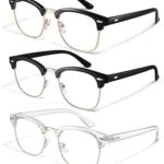 racico Blue Light Glasses for Men & Women - Mixed Material + Metal Frames with UV Protection Coating