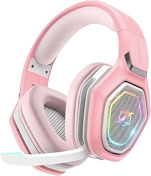 Ozeino 2.4GHz Wireless Gaming Headset with Microphone, 2.4G USB & Type C Transmitter – 30h Battery Life – RGB Lighting Gaming Headphones for PS5, PS4, PC, Phone Ozeino 2.4GHz Wireless Gaming Headset with Microphone, 2.4G USB & Type C Transmitter - 30h Battery Life - RGB Lighting Gaming Headphones for PS5, PS4, PC, Phone - Image 1