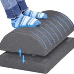 CushZone Foot Rest,Desk & Gaming Accessories,Foot Rest for Under Desk at Work,Comfortable Footrest with 2 Adjustable Heights & Removable Cover, Office Desk Accessories（Gray）