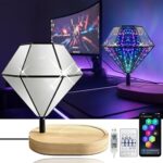 Infinity Mirror Light Infinite Diamond Color Art Lamp for Gaming Room Decor 3D Cool Cube RGBW Smart Color Changing Night Lighting USB-powered for Computer Gaming Desk Lamp Accessories Birthday Gift