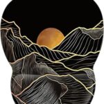 EooCoo Ergonomic Mouse Pad with Wrist Support, Mousepad with Memory Foam Wrist Rest and Non-Slip Base for Laptop, Cafe, Home & Office, 9.64 x 8.26 in Office Desk Accessories