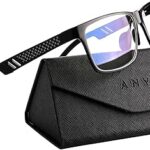 ANYLUV Blue Light Blocking Glasses Men Computer Gaming Glasses Lightweight Al-Mg Metal Anti Eyestrain Eye Protection