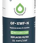 GLACIER FRESH Water Filter Compatible with XWFE (Built-in CHIP), Replacement for GE XWFE, XWF Refrigerator Water Filter NSF/ANSI 42 Certification Pack of 1