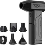 Compressed Air Duster,130000RPM Super Power Cordless Air Duster,Rechargeable Brushless Blower,3 Gear Adjustable Mini Blower with LED Light,Dust Remover for Computer/House/Outdoor/Car