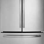 GE GNE27JYMFS 36" French Door Refrigerator with 27 cu. ft. Total Capacity LED Lighting Internal Water Dispenser Spill-Proof Shelves in Fingerprint Resistant Stainless Steel