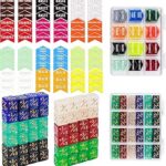 120 Pieces MTG Dice Counters and Abilities Keywords Creature Stats Buff Acrylic Tokens with Box for MTG TCG Games Gift Gaming Accessories (8 Colors)