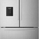 COSMO COS-FDR223GWSS 36 in. Lumin Collection 22.4 cu. ft. Counter Depth French Door Refrigerator, Water Dispenser, Ice Maker, Stainless Steel