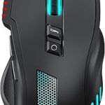 acer Wired Gaming Mouse, 12,800 DPI RGB Ergonomic Computer Mouse with Optical Sensor, 8 Programmable Buttons, 12 Backlit Modes, Software for DIY Keybinds, Rapid Fire, USB Gaming Mice for Laptop, PC
