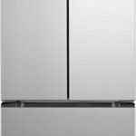 Kenmore 30 Inch Counter-Depth French Door Refrigerator/Freezer with Fingerprint-Resistant Stainless Steel, Adjustable Glass Shelves, Quiet and Energy Efficient Inverter Compressor, 17.5 cu. ft.