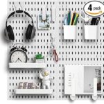 Revamp Your Space With A Versatile Pegboard Kit - Effortlessly Organize Home, Office, And Gaming Setup With Customizable Hanging Solutions (White)