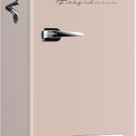 Frigidaire Retro Compact Fridge with Chiller, 3.2 cu ft Countertop Fridge with Built-In Bottle Opener, Compact Refrigerator for Office, Bedroom, Dorm Room or Cabin - 16.5" D x 19" W x 31" H (Coral)