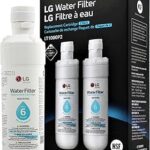 LG LT1000P2 6-Month / 200 Gallon Refrigerator Replacement Water Filter, Reduces Chlorine, 2 Count (Pack of 1), White.