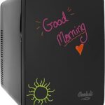 Cooluli 15L Mini Fridge with Magnetic Blackboard - Portable Small Refrigerator for Travel, Car & Office, V15LE2BK