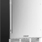 EUHOMY 24 Inch Beverage Refrigerator, Built-in and Freestanding Beverage Cooler 180 Can, Under Counter Beverage Fridge with Stainless Steel Door, Outdoor Refrigerator for Soda, Beer, Wine