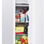 Upstreman 3.2 Cu.Ft Mini Fridge with Freezer, Single Door Mini Fridge, Dorm Fridge, Adjustable Thermostat, Mini Refrigerator for Dorm, Office, Bedroom, White-BR321