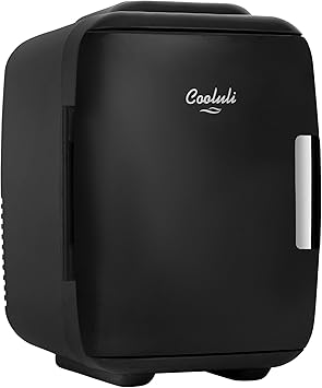 Cooluli Mini Fridge for Bedroom – Car, Office Desk & Dorm Room – Portable 4L/6 Can Electric Plug In Cooler & Warmer for Food, Drinks, Skincare Beauty & Makeup – 12v AC/DC & Exclusive USB Option, Black Cooluli Mini Fridge for Bedroom - Car, Office Desk & Dorm Room - Portable 4L/6 Can Electric Plug In Cooler & Warmer for Food, Drinks, Skincare Beauty & Makeup - 12v AC/DC & Exclusive USB Option, Black - Image 1