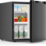 COWSAR 1.6 Cu.Ft Mini Fridge with Freezer, Compact Fridge with 7 Temperature Settings, Energy-efficient Low Noise Small Refrigerator Suitable For Dorm, Office, Bar, RV, Bedroom, Commercial