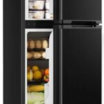 Feelfunn 3.2 Cu.Ft Mini Fridge with Freezer - 2 Door Small Refrigerator, Mini Refrigerator with Adjustable Thermostat, Removable Shelves, Mini Fridge for Bedroom, Office, Dorm, Apartment, Black