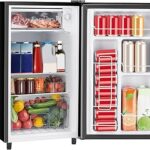 Sweetcrispy 3.2 Cu.Ft Mini Fridge with Freezer, 2 Door Small Refrigerator with Adjustable Thermostat Energy-efficient Low Noise, Compact Fridge for Bedroom, Office, Dorm, Silver