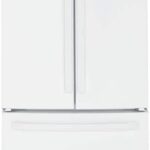 GE GNE25JGKWW 24.7 cu ft French Door Refrigerator – Internal Water Dispenser & Icemaker, LED Lighting, White