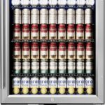 Icyglee 24 Inch Beverage Refrigerator, Beverage Cooler 180 Can Built-in Design, Under Counter Beer Fridge with Glass Door for Soda, Wine, Water - For Kitchen, Office or Bar