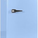 Frigidaire Retro Compact Fridge with Chiller, 3.2 cu ft Countertop Fridge with Built-In Bottle Opener, Compact Refrigerator for Office, Bedroom, Dorm Room or Cabin - 16.5" D x 19" W x 31" H (Blue)