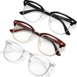 racico Blue Light Glasses for Men & Women - Mixed Material + Metal Frames with UV Protection Coating