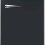 HAMILTON BEACH 2 Door Apartment Size Refrigerator with Freezer, 7.5 cu. ft, Retro Black
