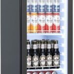 VEVOR Commercial Merchandiser Refrigerator, 6.9 Cu.Ft / 195L Glass Door Display Refrigerator, Upright Beverage Cooler Fridge with 4 Adjustable Shelves, Soft LED Light & Casters for Homes Shops Bars