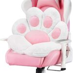 MOONBEEKI Cat Paw Cushion Chair Comfy Kawaii Plush Seat Cushions Lazy Pillow for Gamer Chair 28"x 24" Cozy Floor Cute Seat for Girl Worker Gift, Dining Room Bedroom Decorate, White