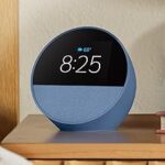 Amazon Echo Spot (newest model), Great for nightstands, offices and kitchens, Smart alarm clock, Designed for Alexa+, Ocean Blue