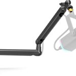 FIFINE Microphone Boom Arm, Low Profile Adjustable Stick Microphone Arm Stand with Desk Mount Clamp, Screw Adapter, Cable Management, for Podcast Streaming Gaming Studio-BM88