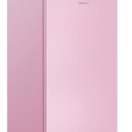 Upstreman 3.2 Cu.Ft Mini Fridge with Freezer, Single Door Compact Refrigerator, Adjustable Thermostat, Small Refrigerator for Dorm, Bedroom, Office, Pink-BR321