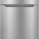 KoolMore 28 Inch 14 Cu Ft Top Freezer Refrigerator, Stainless Steel, Freestanding Full Size Fridge Freezer for Home Kitchen or Garage