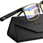 ANYLUV Blue Light Blocking Glasses Men Computer Gaming Glasses Lightweight Al-Mg Metal Anti Eyestrain Eye Protection