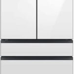 Samsung 29 Cu. Ft. Bespoke 4-Door French Door Refrigerator with Beverage Center, White Glass, RF29BB860012AA