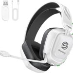 Wireless Gaming Headset for PC, PS5, PS4, Switch & Mac, 2.4GHz Ultra-Low Latency & Bluetooth Gaming Headphones with Noise Canceling Mic, 3D Stereo Lossless Audio for Nintendo 64 Accessories