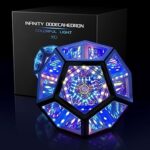 MITO Infinity Mirror Light Infinite Dodecahedron Color Art Light for Gaming Room Decor 3D Hyper Cube RGBW Color Changing Night Lighting for Computer Gaming Desk Birthday Christmas Gift