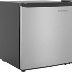 West Bend Mini Fridge Compact Refrigerator for Home Office or Dorm, Auto Defrost with Reversible Door, Energy Star Rated, 1.6-Cu.Ft., Stainless Steel