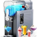 SYINTAO 2-in-1 Slushie & Soft Serve Ice Cream Maker, No-Ice-Needed Frozen Drink Machine with LED Display, 6 Preset Modes, Auto-Clean & Delay Timer – Gift for Family