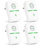Electricity Saving Box Energy Saving Device Smart Save Plug Power Saver 4 Pack Stopwatt Smartplug Device, Stop Watt Device Plug-in for Home Office Voltage Optimization Surge Outlet 90v-250v 30KW