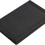 Kids Wallet for Boys Girls Teens Trifold, Canvas Toddler Wallet for Boys, Cute Zipper Wallets Youth with Coin Pocket and Card Holders, Novelty Wallets for Childrens Birthday Gifts (Black)