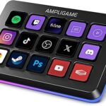 FIFINE AmpliGame Stream Controller with 15 Macro Keys, Streaming Keyboard with Trigger Actions in OBS/Twitch/YouTube/Streamlabs, Shortcut Buttons Keypad Works with Mac and PC-D6