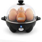 Dash Rapid Egg Cooker - Boiler, Poacher & Steamer - Includes Measuring & Recipe Guide - Dishwasher Safe - BPA Free - Holds 7 Eggs, Black