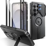 Dexnor for Samsung Galaxy S26 Ultra Case with Camera Cover & Adjustable Kickstand & Screen Protector, Compatible with MagSafe, Rugged Shockproof Bumper Cases Magnetic Protective Cover(2026),6.9" Black